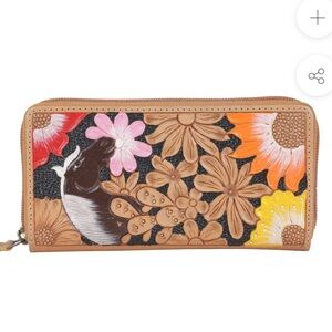 Myra RAINBOW FLEUR WALLET Leather NWT